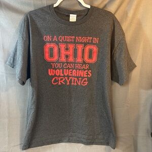 Ohio State buckeyes men’s graphic Heather Gray Haynes T-shirt size extra large